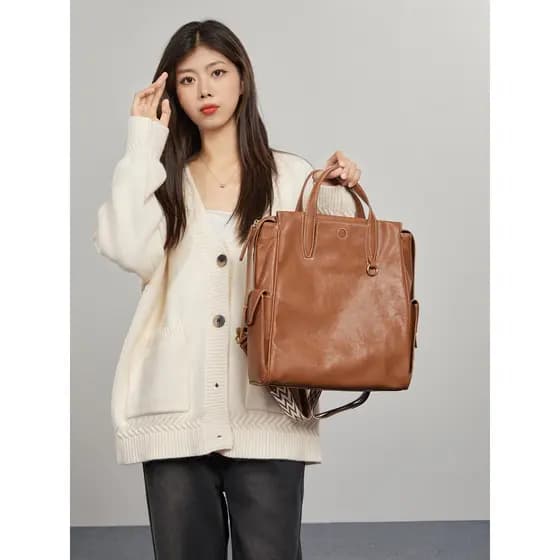 High-End nicho mochila masculino feminino trabalho Commuter negócios computador saco meninas mochila de couro de viagem