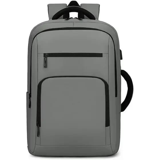 Mochilas Casuais para Computador e Negócios, Mochila para Laptop Masculina e Feminina com Porta de Carregamento USB, Gra