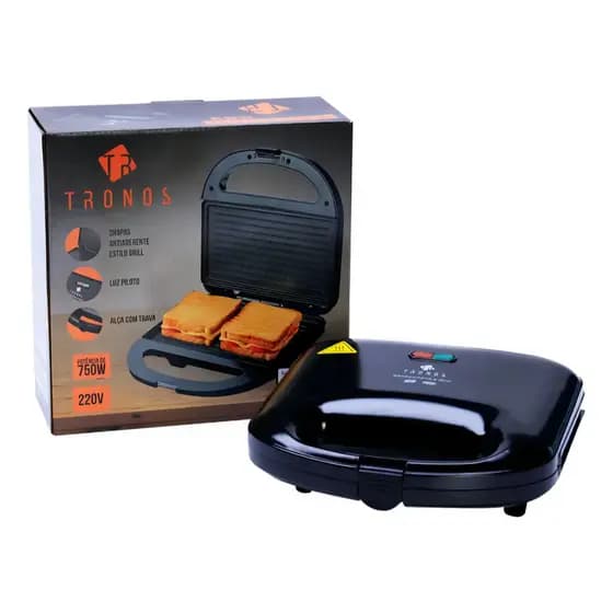 Grill E Sanduicheira Tronos Chapa Dupla 110v/220v