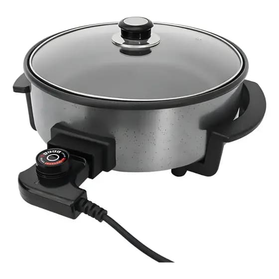 Panela Multifuncional Elétrica Redonda 30cm Grill Antiaderente Portátil Mangiare Agratto Aper01i