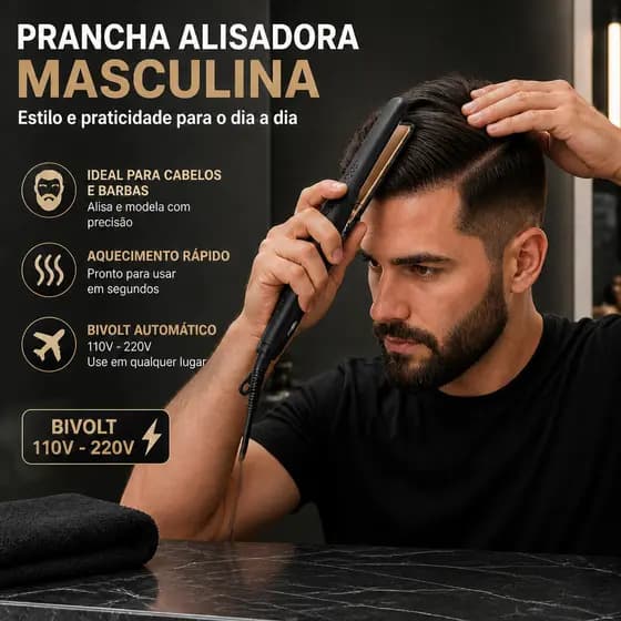 Mini Chapinha Alisadora Para Cabelo Curto Elétrico Bivolt