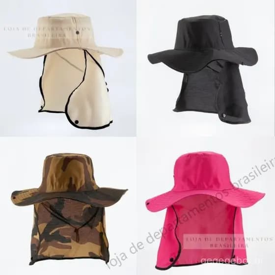 Chapéu Pescador Camping Australiano Proteção Pescoço