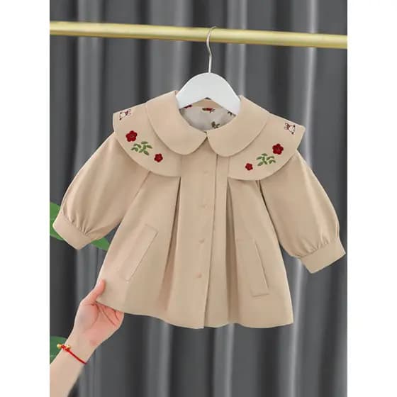 Meninas blusão jaqueta estilo britânico roupas de bebê moda crianças roupas de um ano de idade do bebê outono roupas top