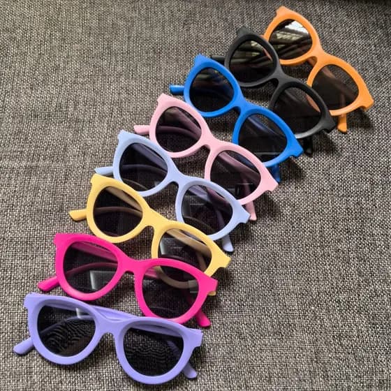 Ins versão coreana óculos de sol infantis moda bebê All-Match doce cor óculos de sol verão pára-sol vidro Anti-ultraviol