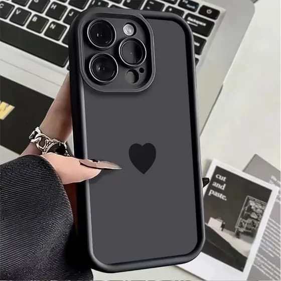 Capinha Capa Coração Samsung A55 A54 A35 A34 A15 A14 S24 S23 FE Ultra Plus A05 M34 Silicone Anti-impacto