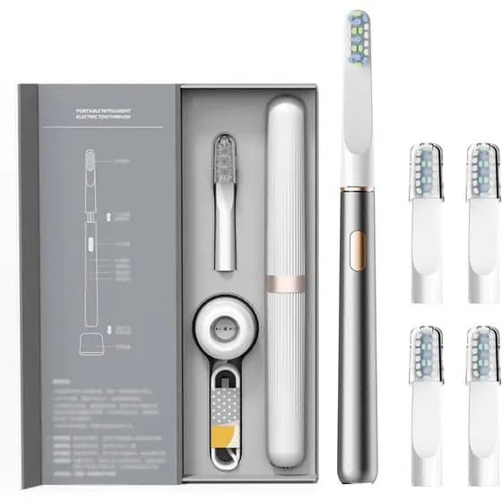 Escova de Dentes Elétrica Miroshine, Escova de Dentes Miroshine com 2/4 Cabeças de Substituição, 32000 Vibrações, 3 Modo