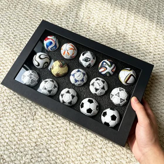 2026 coleção da copa do mundo conjunto de caixa de presente de futebol Popular Mini modelo de futebol conjunto lembrança