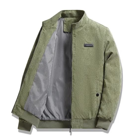 Novo estilo outono Casual masculino gola alta jaqueta solta ao ar livre diário primavera outono estilo de meia-idade jaq