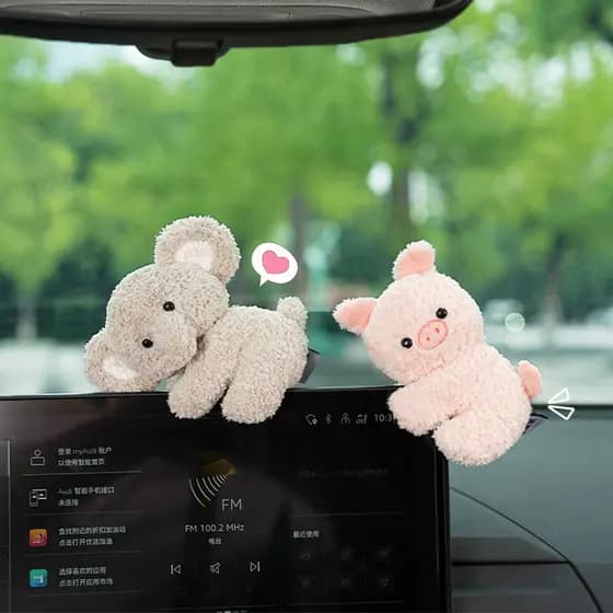 Itens decorativos, miniaturas de carros, bonecos fofos para aliviar o estresse para telas de carros, monitores de comput