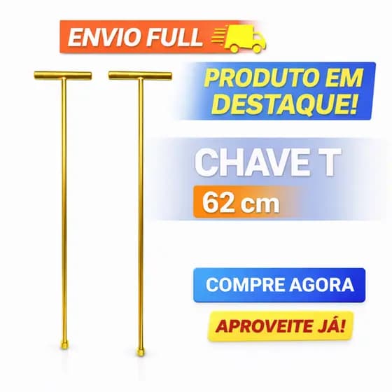 CHAVE T 10mm LONGA 62cm PARA REMOÇÃO DO PARAFUSO AGITADOR DE MAQUINA DE LAVAR - FRIO VARIEDADES