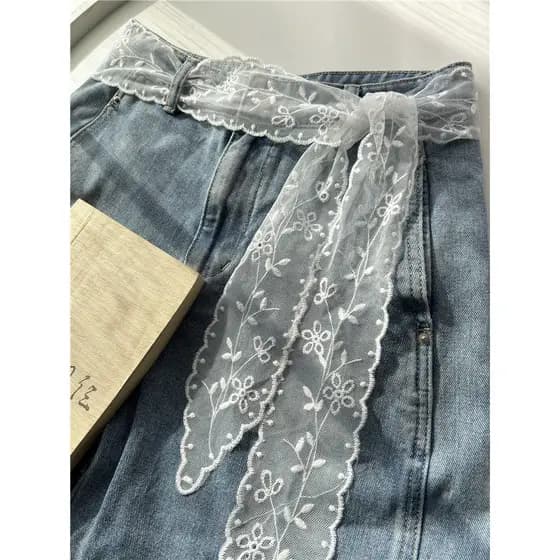 cinto feminino cinto feminino plus size Novo estilo doce cinto de renda feminino combinando saia Jeans calças cinto fita