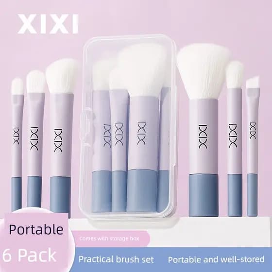 pincel maquiagem kit pincel maquiagem Xixixi Mini conjunto de pincéis de maquiagem portátil conjunto completo pó solto c