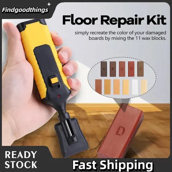 findgoodthings-br Casa Kit de reparo de laminado doméstico Reparos de piso DIY Ferramenta multifuncional de placa de
