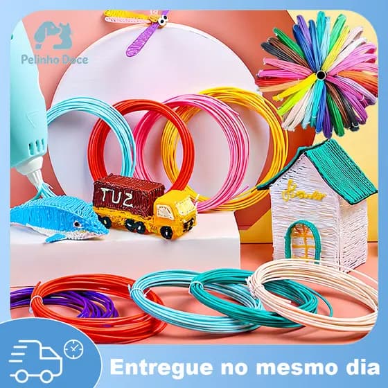 Filamento ABS premium varias cores Impressora 3D 50/100M matéria prima virgem para impressão 3D