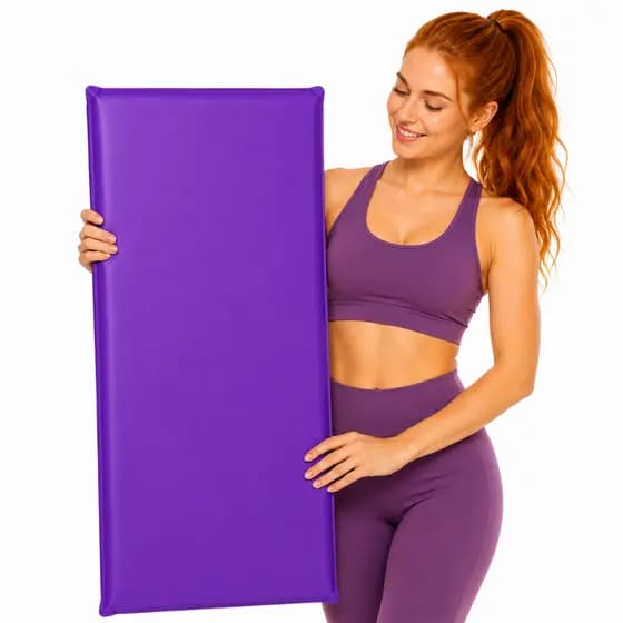 Colchonete Ginástica Roxo Profissional 90x40x3cm Exercícios Academia para Pilates Yoga Alongamento