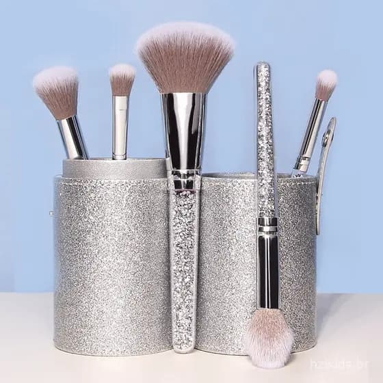 Conjunto detalhado de pincéis de maquiagem, pincel para Blush e pó solto, conjunto de pincéis para contorno Facial para