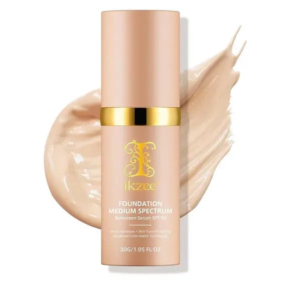 4in1FoundationLiquid,MediumCoverage变色粉底,SPF50+,长效防水 E0LH