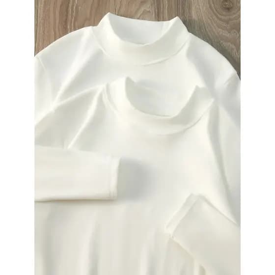 ((Compre um e ganhe outro) Camisa de fundo de veludo alemão meia gola alta masculina feminina outono inverno forro de lã