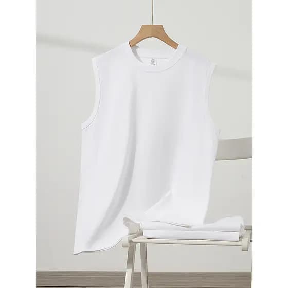 ((100% algodão Xinjiang) grosso impervoente pesado algodão colete masculino verão solto sem mangas camiseta colete espor