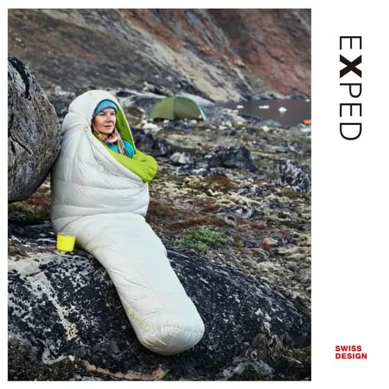EXPED Down Saco de Dormir Ultra Leve 850 + Fofo Acampamento Ao Ar Livre Mochila de Linha Longa Caminhadas Múmia Saco de