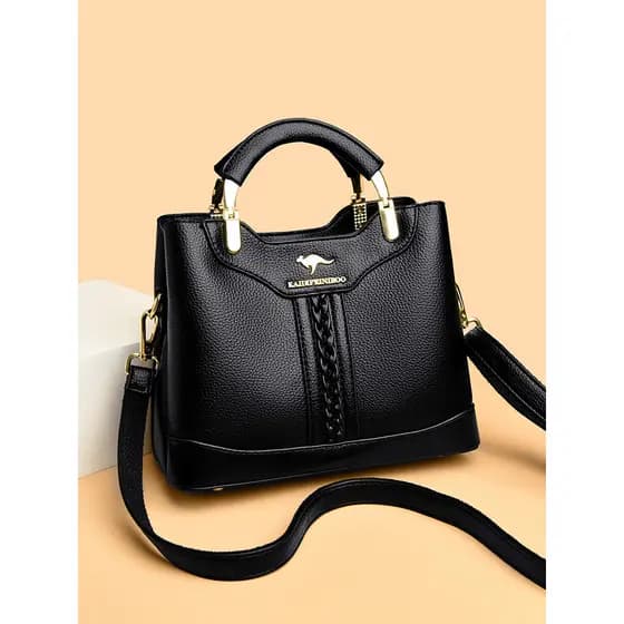 Cadefyni bolsa canguru feminina de couro 2025 novo estilo simples All-Match bolsa de ombro mensageiro