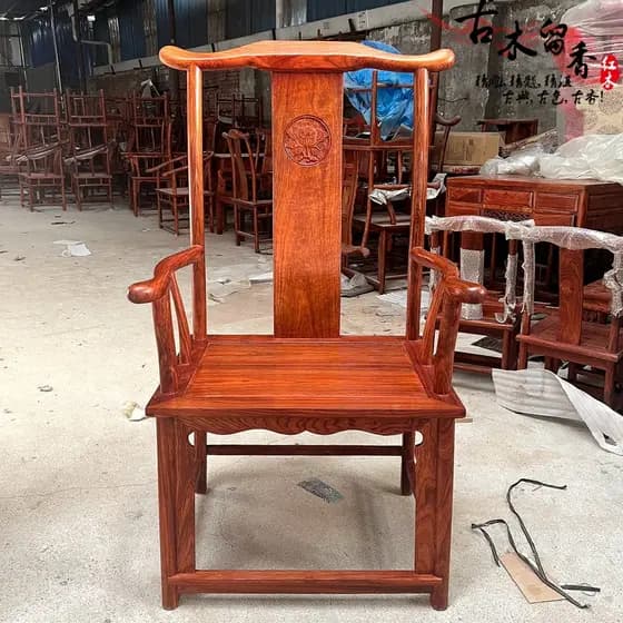Cadeira de chapéu oficial de mogno jacarandá escritório grande cadeira de chapéu oficial ouriço sândalo vermelho sala de