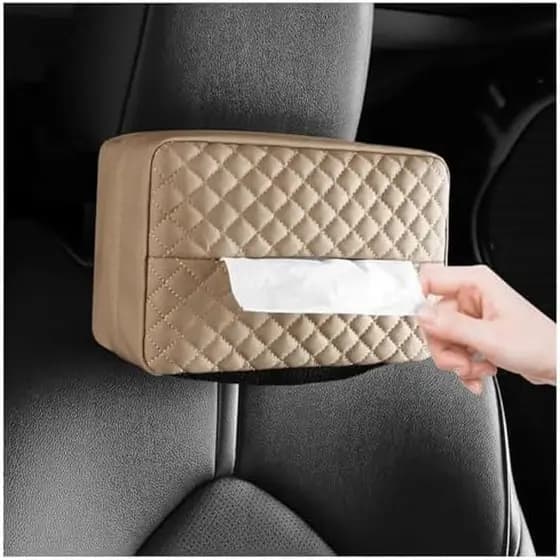 Suporte De Tecido Para Carro , Padrão Caixa Banco Traseiro De Couro PU , De Lenços Carros , Porta-Guardanapos Adequado C