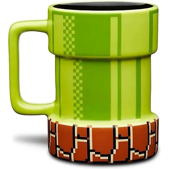 Caneca de Cerâmica Super Mario Warp, Presente para Gamers, Pais, Entusiastas de Café, para Cappuccino, Latte ou Chá Quen
