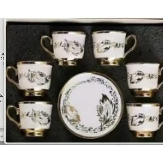 Xícara de café kit com 12 peças de Cerâmica em porcelana