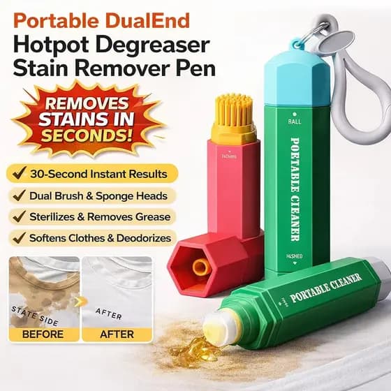 【30 Segundos】Instant Stain Remover Pen Dual Head Caneta Portátil para Remover Manchas de Roupas/Tecido
