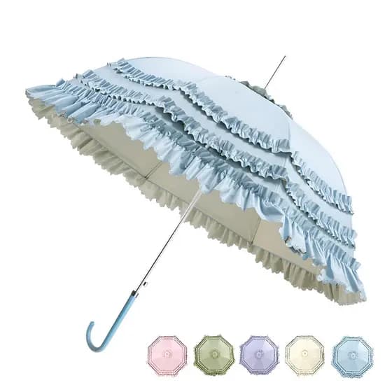 【Proteção UV Total】Loilta Guarda-Chuva Princesa Saia com Renda e Design Lolita