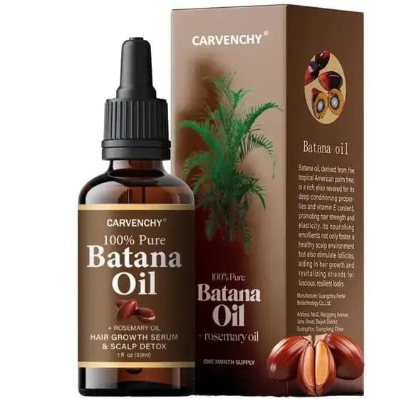 Óleo de Batana, Cabelo Forte e Saudável, Faz o Cabelo Mais Longo, Cheio e Grosso, Óleo de Batana Orgânico com Alecrim, Ó