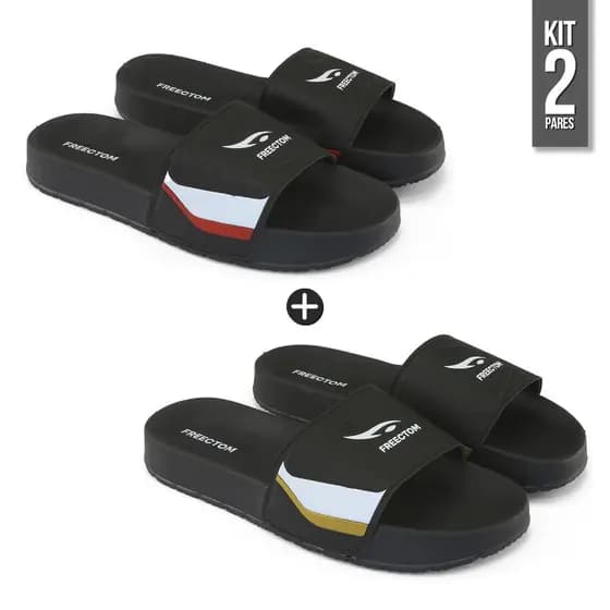 Kit 2 Chinelos Slide Masculino Novo Macio Leve Promoção Barato