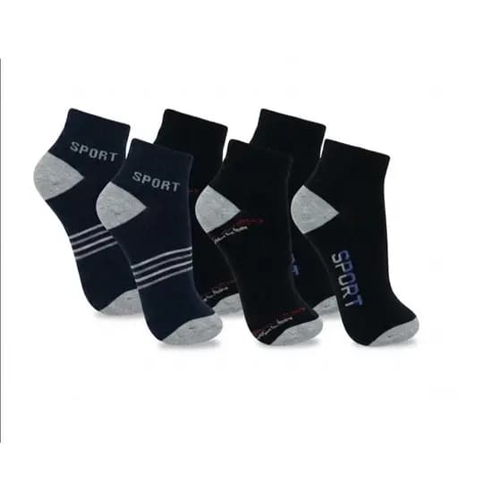KIT Meias Masculina cano curto algodão macia DIA a DIA 3/6 PARES