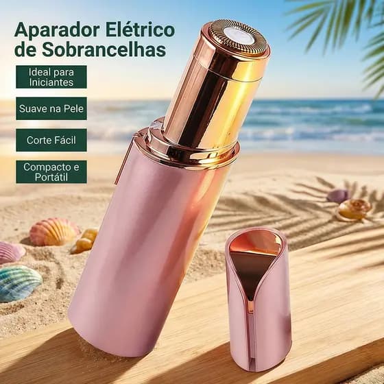 Barbeador Elétrico Feminino com Depilação Indolor e Sem DorDepilador de Rosto Buço Facial Indolor Batom Portátil