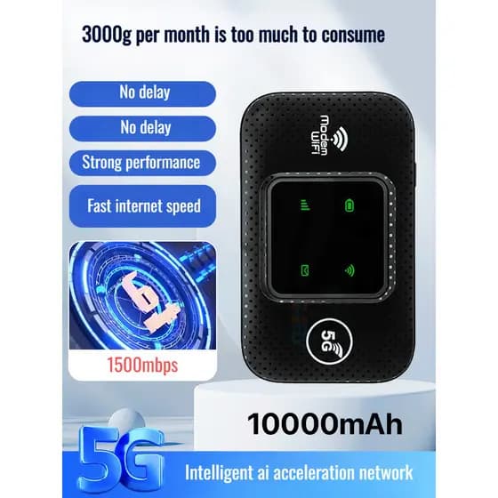 【Internet Sem Complicações】JS-【Para Todos】WiFi Portátil 5G/Roteador 5G/Internet Móvel