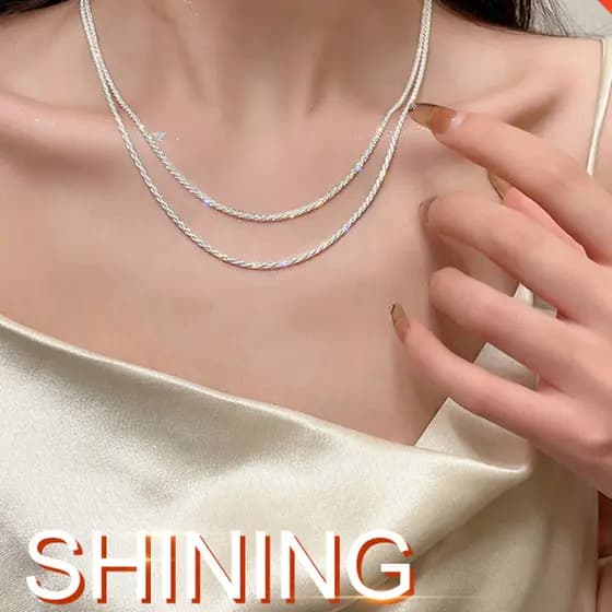 【Design Exquisito】JS-VICENZA Colar Brilhante/Colar Feminino/Moda/Para Todas Ocasiões/Elegante/Feminino/Estilo