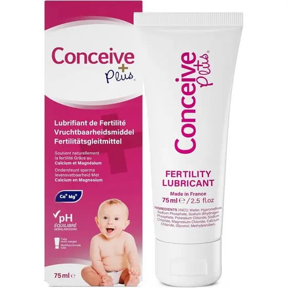 Conceive Plus Gel Íntimo 75ml – Promove a Concepção Natural, Gel à Base de Água, Contém Cálcio e Magnésio