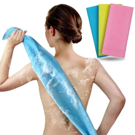 ARCH&M Esponja Esfoliante para o Corpo, Esfoliador de Costas para o Banho, Esponja de Beleza Japonesa, Pano de Banho, Es
