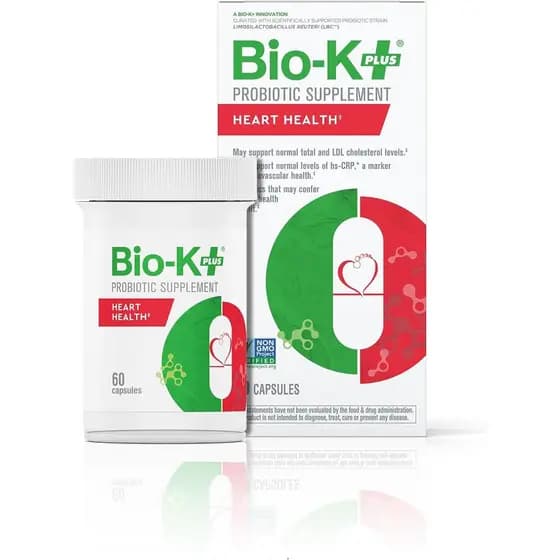 Probióticos Bio-K+ para a Saúde do Coração com Limosilactobacillus reuteri LRC – Probiótico para a Saúde do Coração, Sup