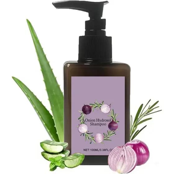 Shampoo de Hidrolato de Cebola, Shampoo de Biotina de Cebola para Crescimento Capilar, Suaviza o Couro Cabeludo, Tratame