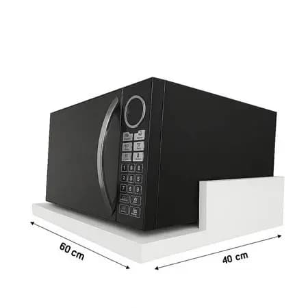 Nicho Suporte de Parede para Micro-ondas/Forno/Decoração em MDF 60x40cm borda quadrada