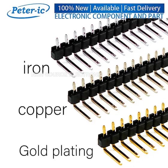 (1-10 Peças) Pino De Fileira Única Passo 2.54mm 1 * 40P Dobra Cobre Ferro Banhado A Ouro Conector AU0 · 8U AU3U