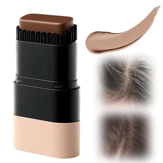 Pente para Tingir Cabelo para Mulheres e Homens, Pente Portátil para Cobertura de Cabelos Brancos, Bastão e Pente 2 em 1