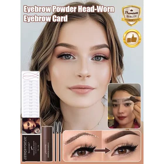 【Estampa Rápida】Eyebrow Powder Kit/Kit de Sobrancelhas/Para Uso Diário/Preto Marrom/Kit Completo