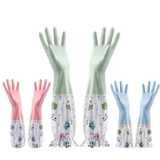 Luvas especiais de geladeira estendidas para mulheres, freezer, à prova de frio, lã à prova d'água, mangas quentes espes