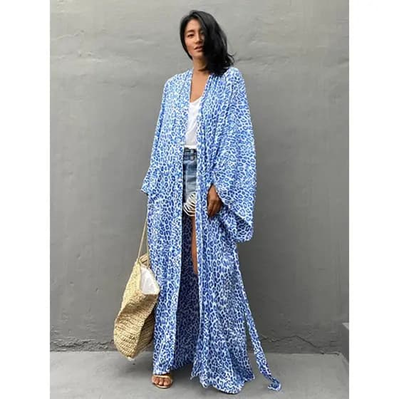 Maiô exterior Wear protetor solar Cardigan biquíni blusa feminina 2022 novo estilo férias solto saia longa beira-mar pra