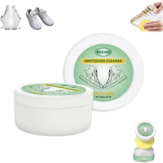 Limpador de Sapatos Brancos, Creme Limpador de Sapatos Brancos, Creme Multifuncional para Limpeza e Remoção de Manchas,