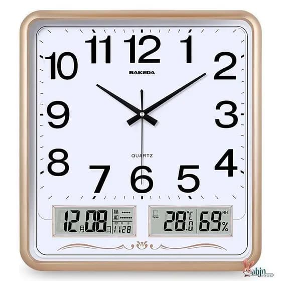 Relógio de parede eletrônico sala estar moderno mudo pendurado na parede simples moda calendário relógio quartzo domésti