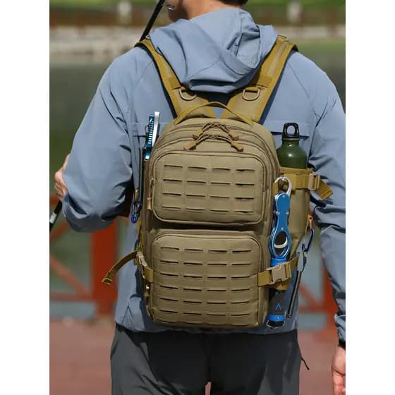 Mochila tática multifuncional isca mochila resistente ao desgaste ferramenta de armazenamento molle Plug-In pesca montan